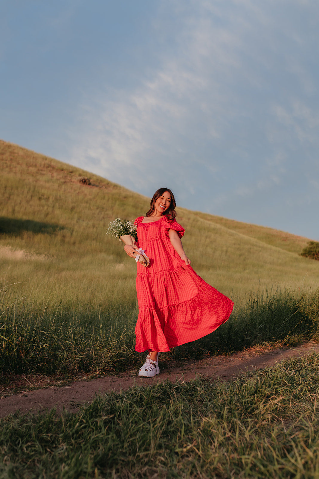 THE KATHY MAXI DRESS IN PINK GINGHAM