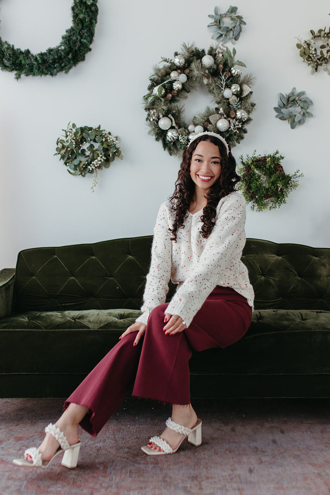 THE SAYLOR WIDE LEG JEANS IN MAROON