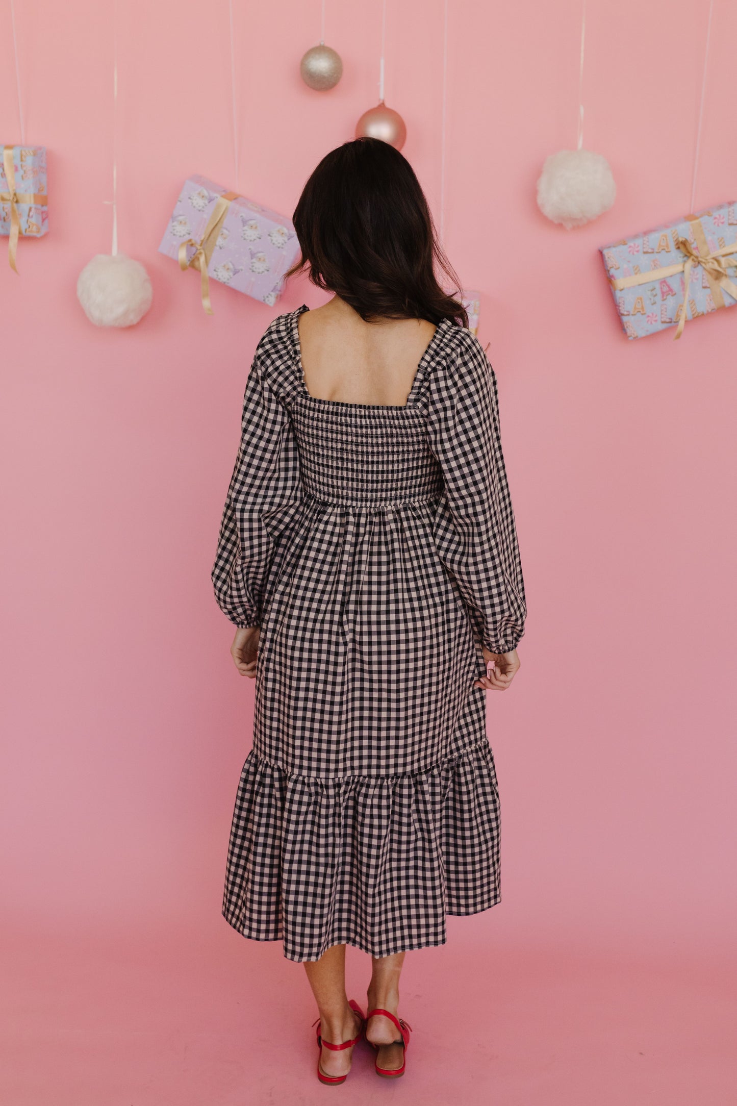 THE LILA GINGHAM DRESS IN BLACK