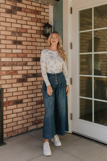 THE PAYDEN WIDE LEG JEANS IN DARK DENIM