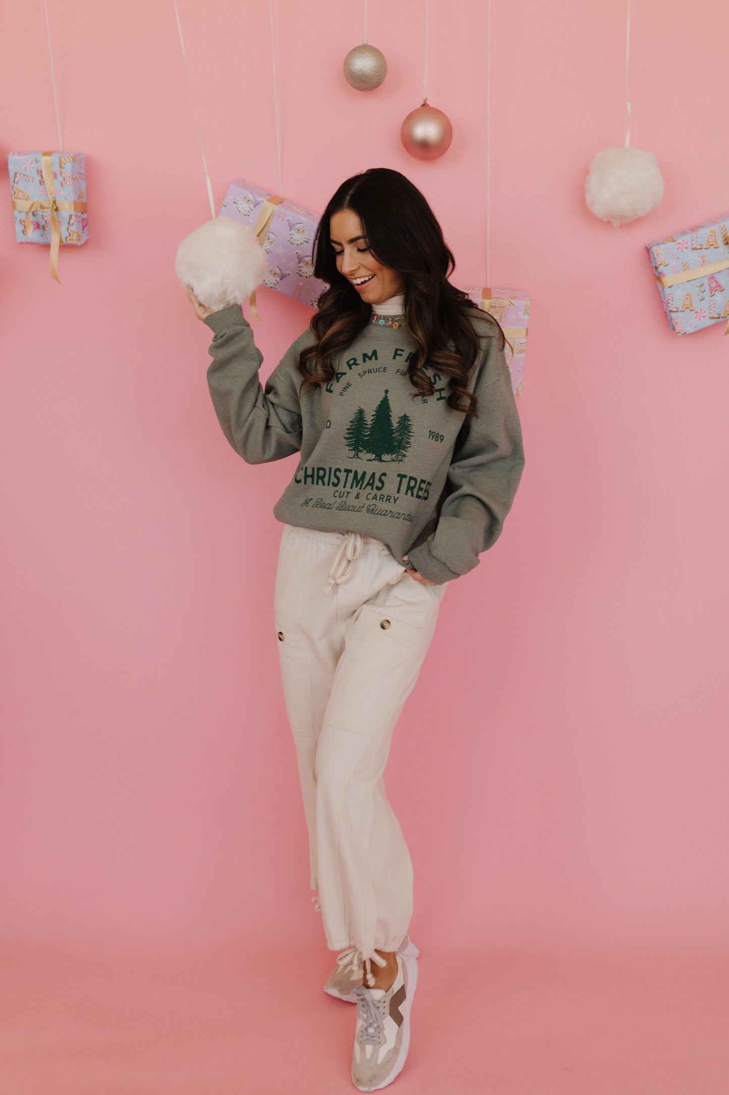 THE CHRISTMAS TREE FARM PULLOVER IN GREEN