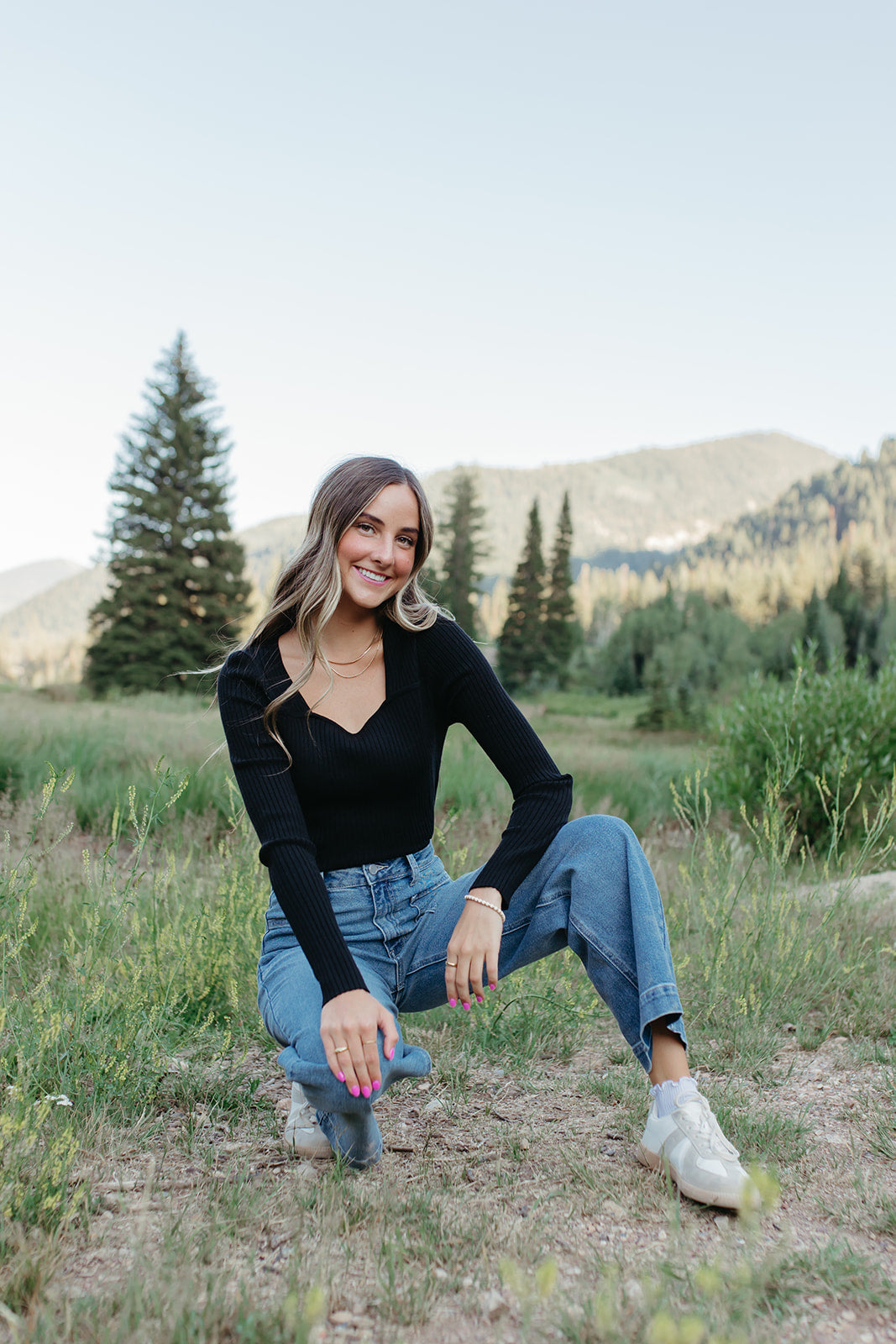 THE HARLEY SQUARE NECK RIBBED SWEATER IN BLACK