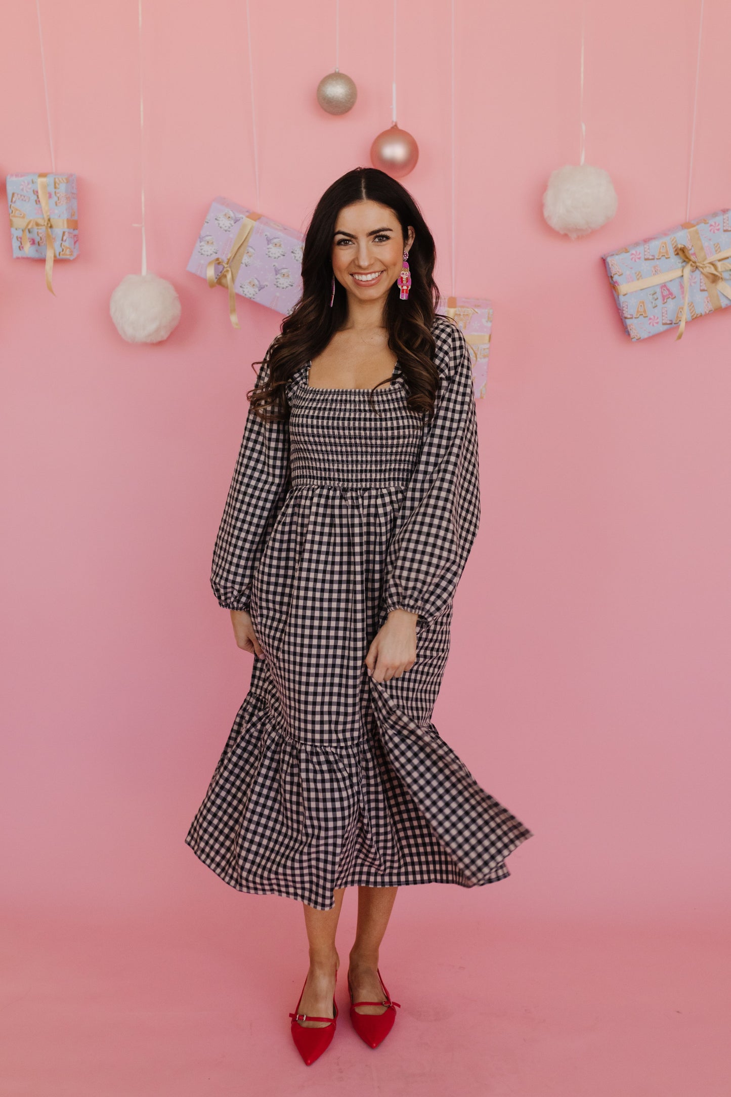 THE LILA GINGHAM DRESS IN BLACK