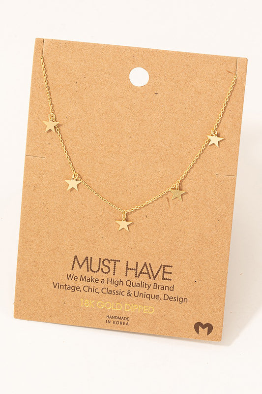 IN THE STARS MINI CHARM NECKLACE IN GOLD