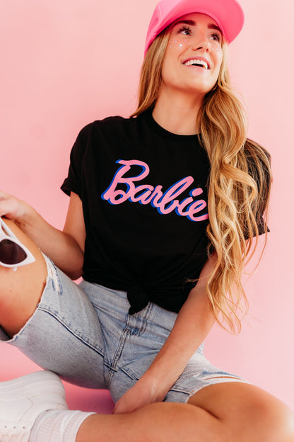 THE BARBIE SIGNATURE GRAPHIC TEE IN BLACK