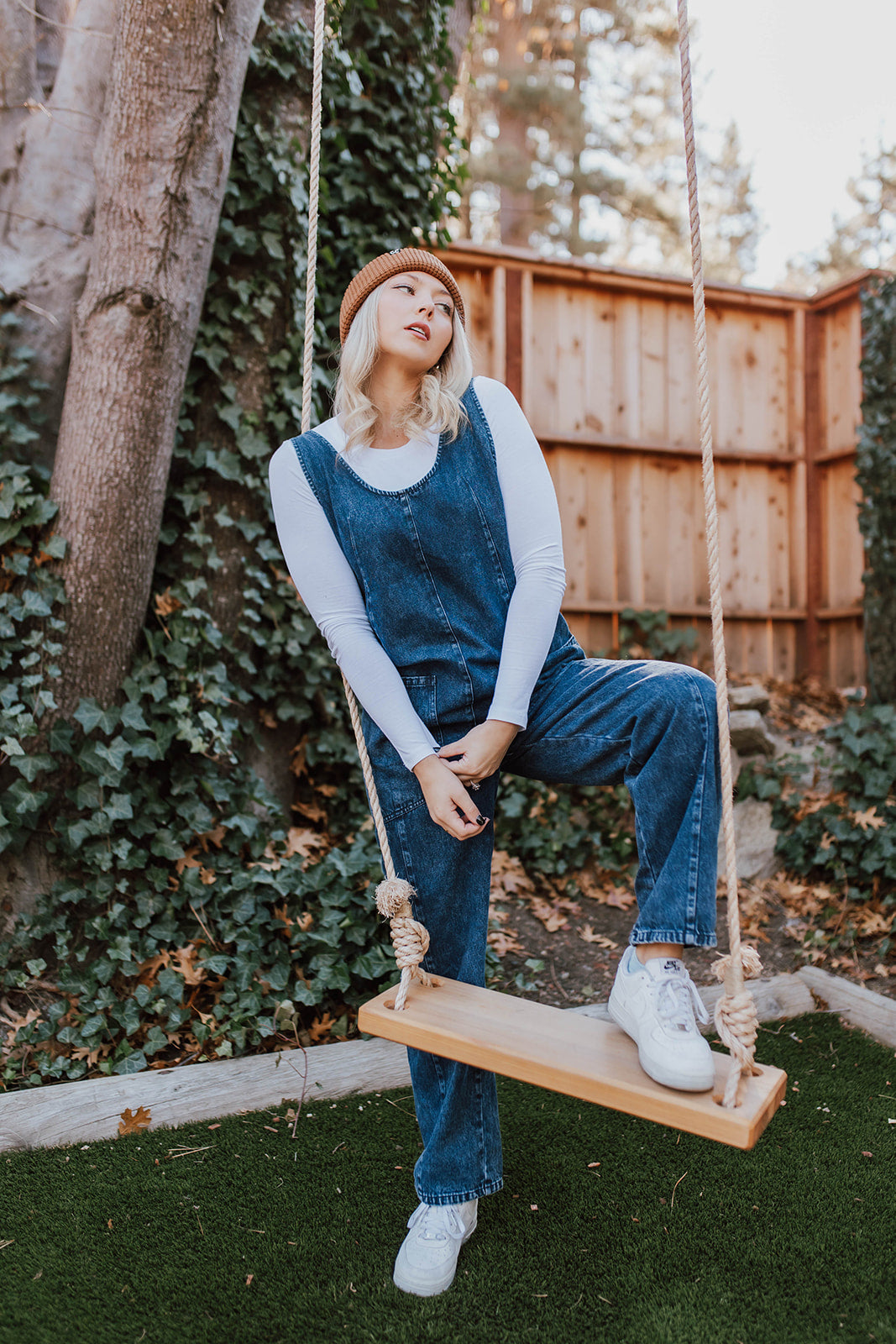 Whimsy + Row Grace Organic Cotton Denim Jumpsuit | Urban Outfitters