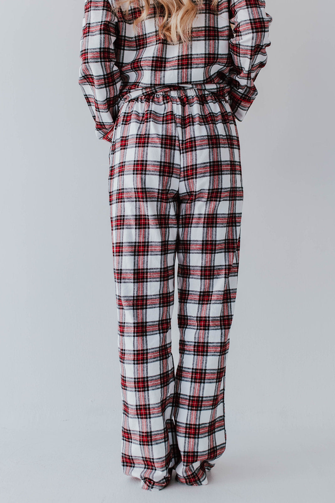 THE FIRESIDE FLANNEL PAJAMAS RED PLAID – IN Desert Pink