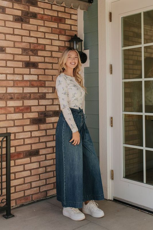 THE PAYDEN WIDE LEG JEANS IN DARK DENIM