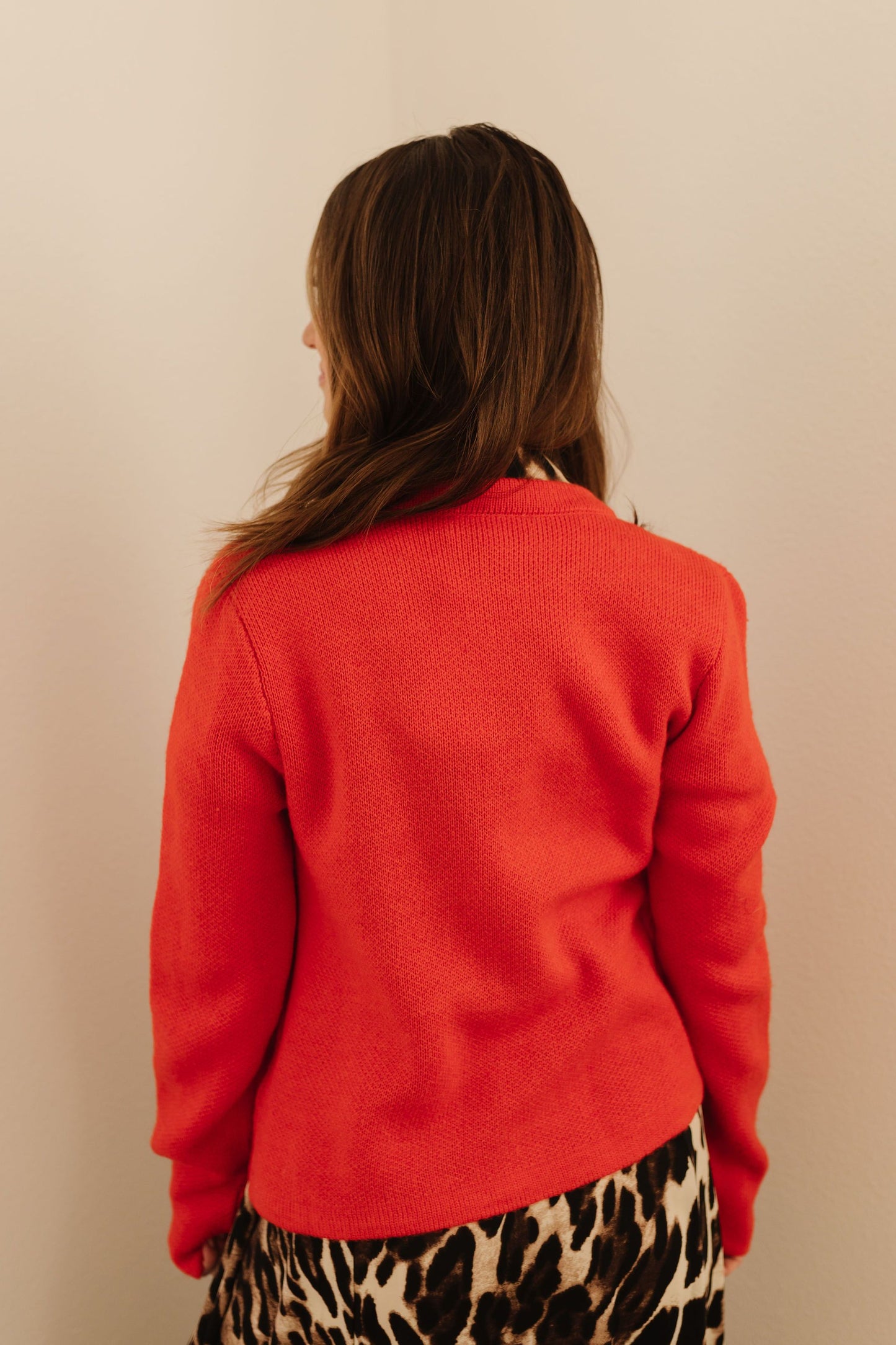 THE REMINGTON SWEATER CARDIGAN IN RED