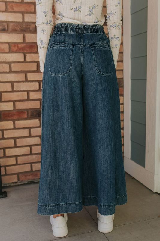 THE PAYDEN WIDE LEG JEANS IN DARK DENIM