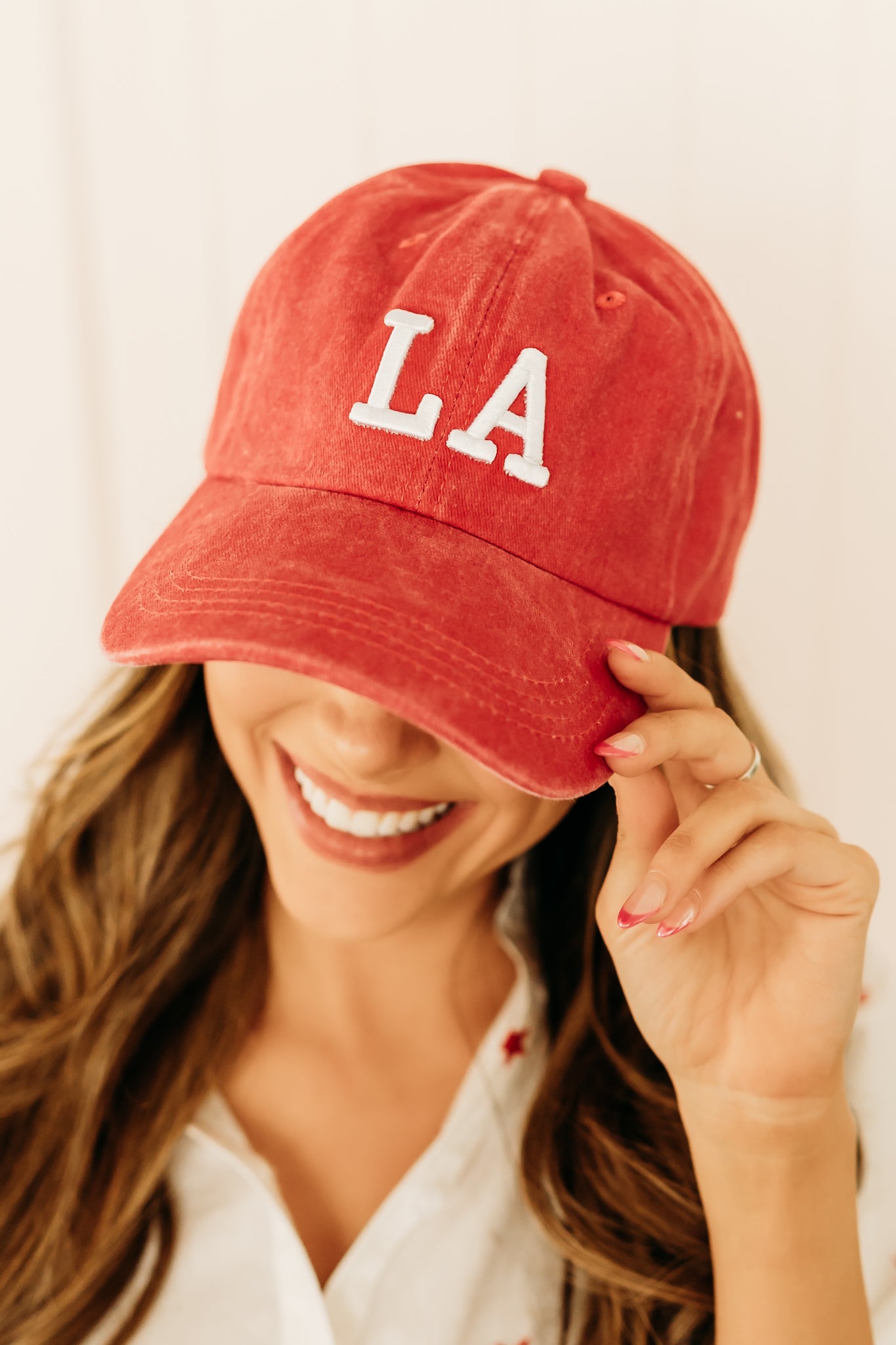 THE LOS ANGELES BASEBALL HAT IN RED