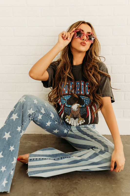 THE STARS AND STRIPES JEANS IN LIGHT WASH