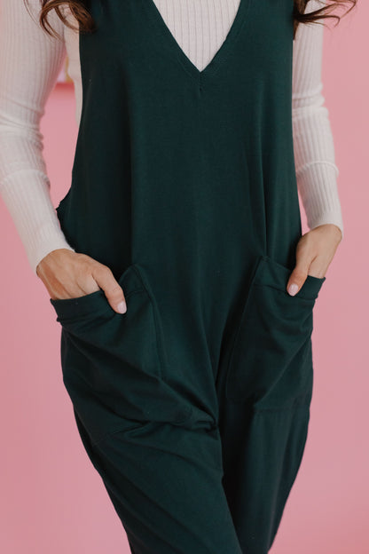 THE OLSEN ONESIE IN FOREST GREEN