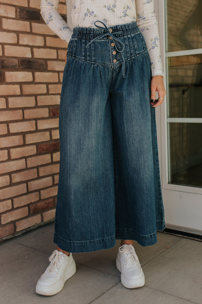 THE PAYDEN WIDE LEG JEANS IN DARK DENIM