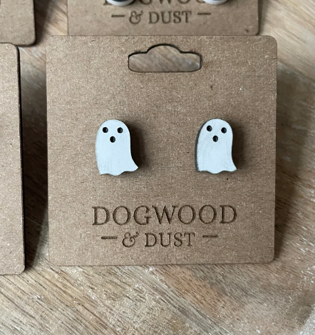 THE SPOOKY GHOST STUD EARRINGS