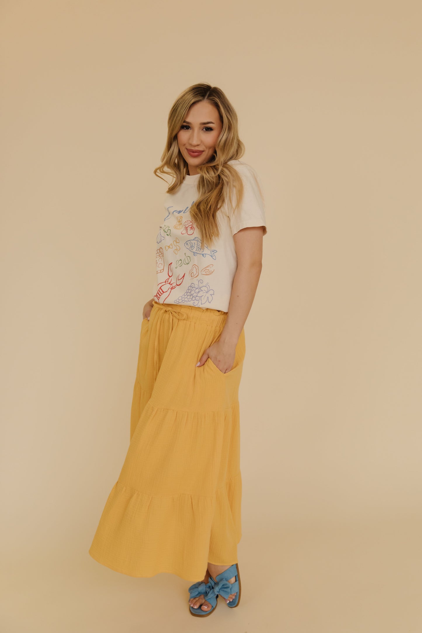 THE RAIN MAXI SKIRT IN YELLOW