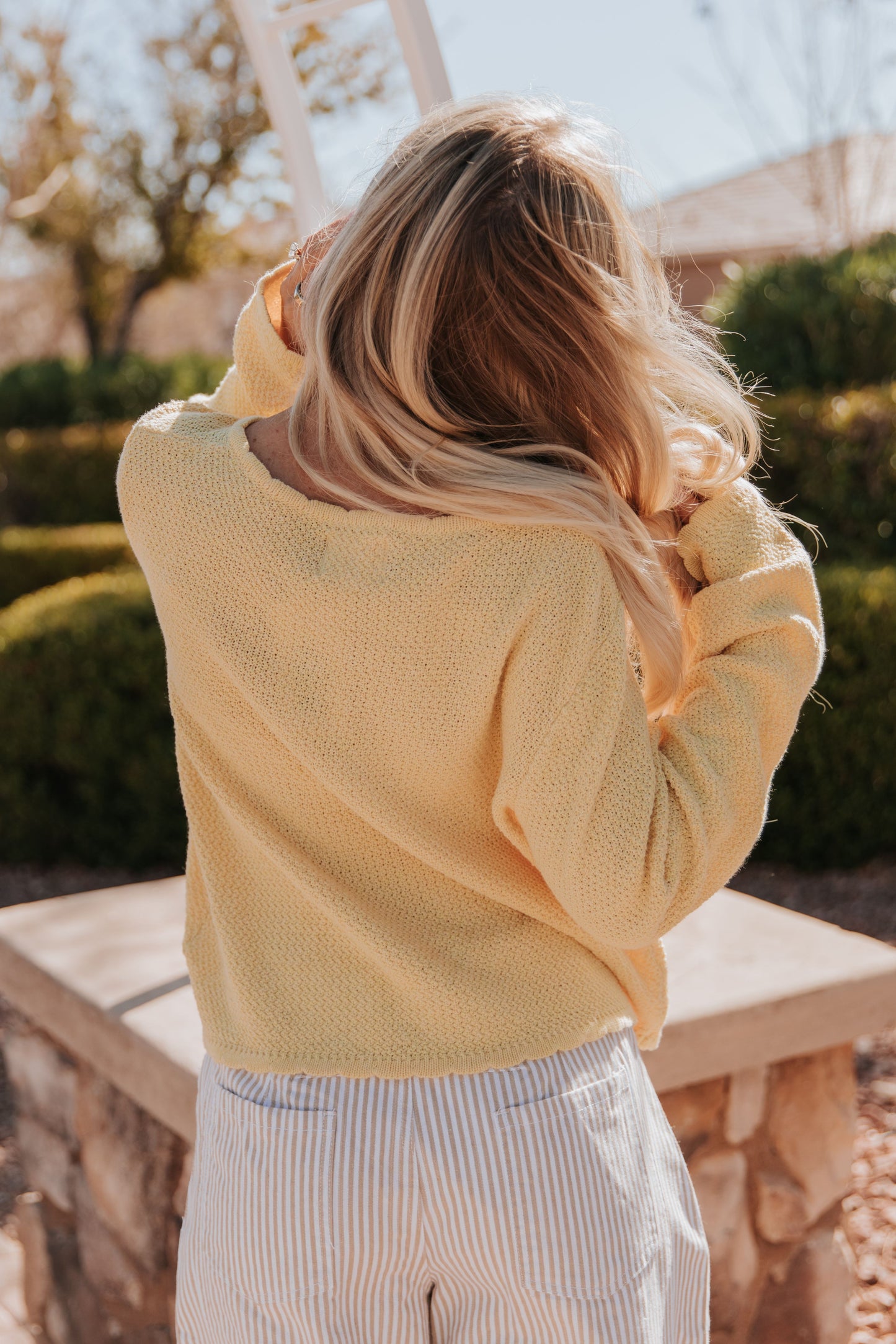 THE KENZIE KNIT CARDIGAN IN BUTTER