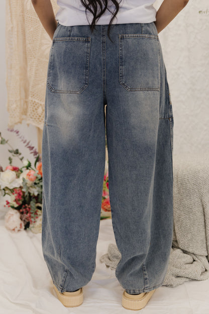 THE LOLA MID RISE JEANS IN LIGHT DENIM