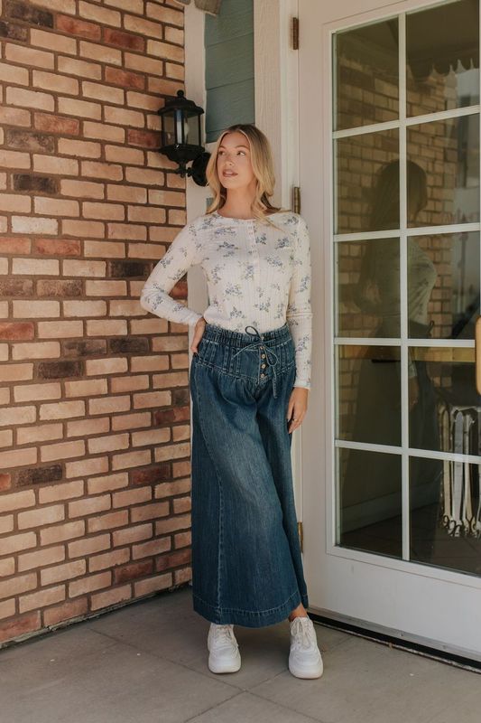 THE PAYDEN WIDE LEG JEANS IN DARK DENIM