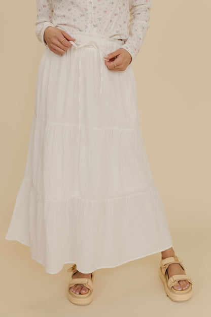 THE RAIN MAXI SKIRT IN WHITE