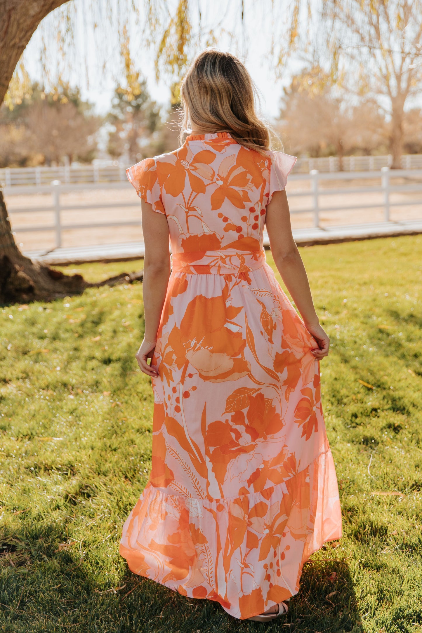 THE LENIRA BUTTON DOWN MAXI DRESS IN PINK