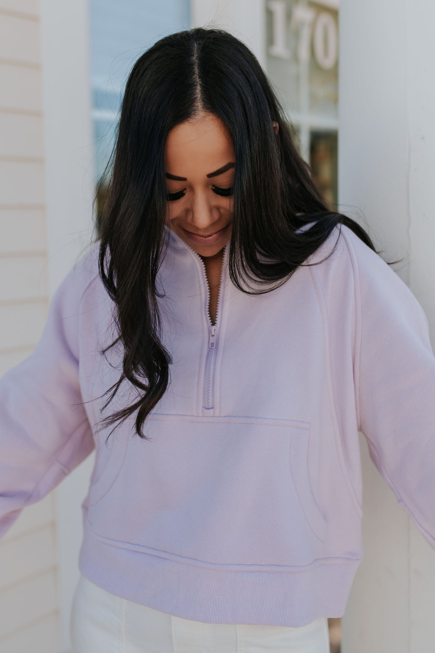 THE LUELLA HALF ZIP IN LAVENDER