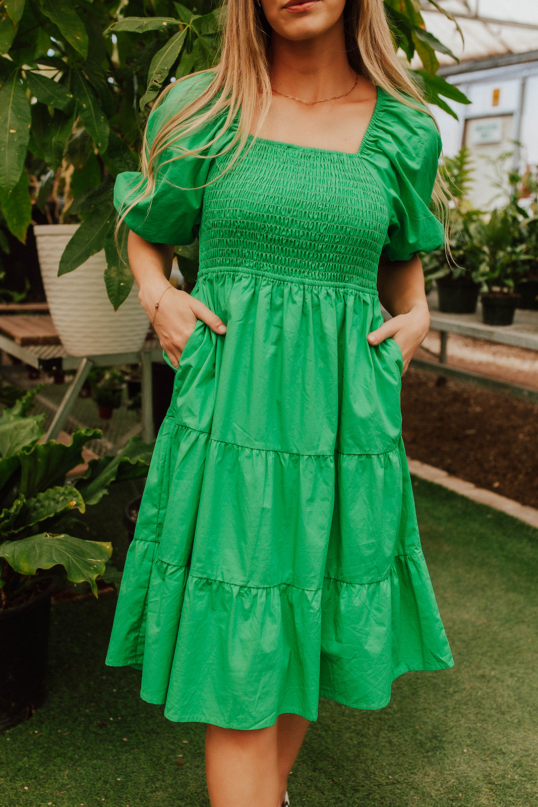 Toddler Girls' Gingham Dress - Cat & Jack™ Green : Target
