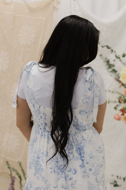 THE BLOSSOM TIERED DRESS IN BLUE FLORAL