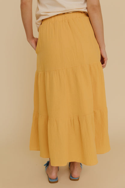 THE RAIN MAXI SKIRT IN YELLOW