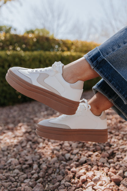 THE PLATFORM SNEAKERS IN WHITE