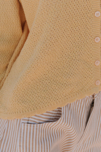 THE KENZIE KNIT CARDIGAN IN BUTTER