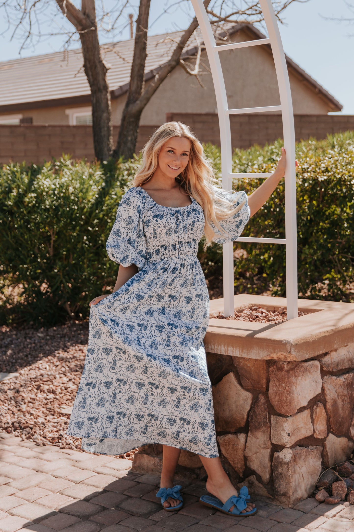 THE LOUISA MAXI DRESS IN LIGHT BLUE