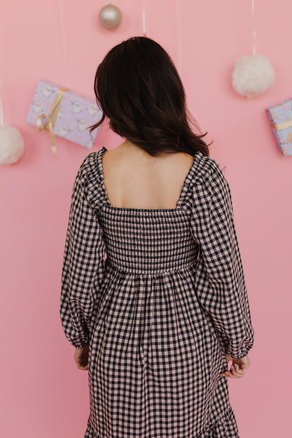 THE LILA GINGHAM DRESS IN BLACK