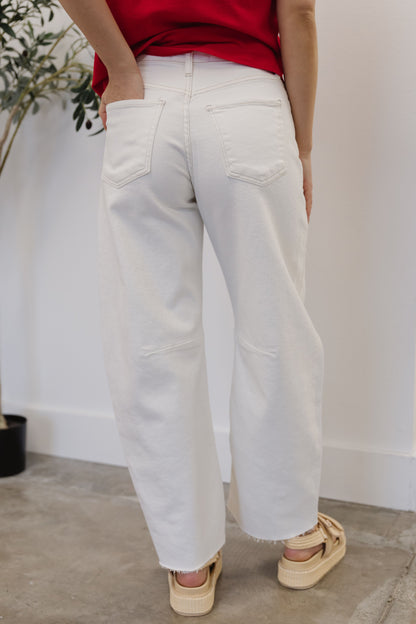 JBD BARREL JEANS IN OFF WHITE