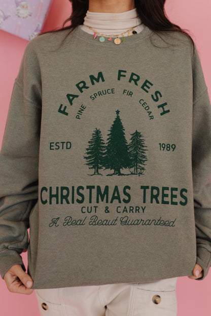 THE CHRISTMAS TREE FARM PULLOVER IN GREEN