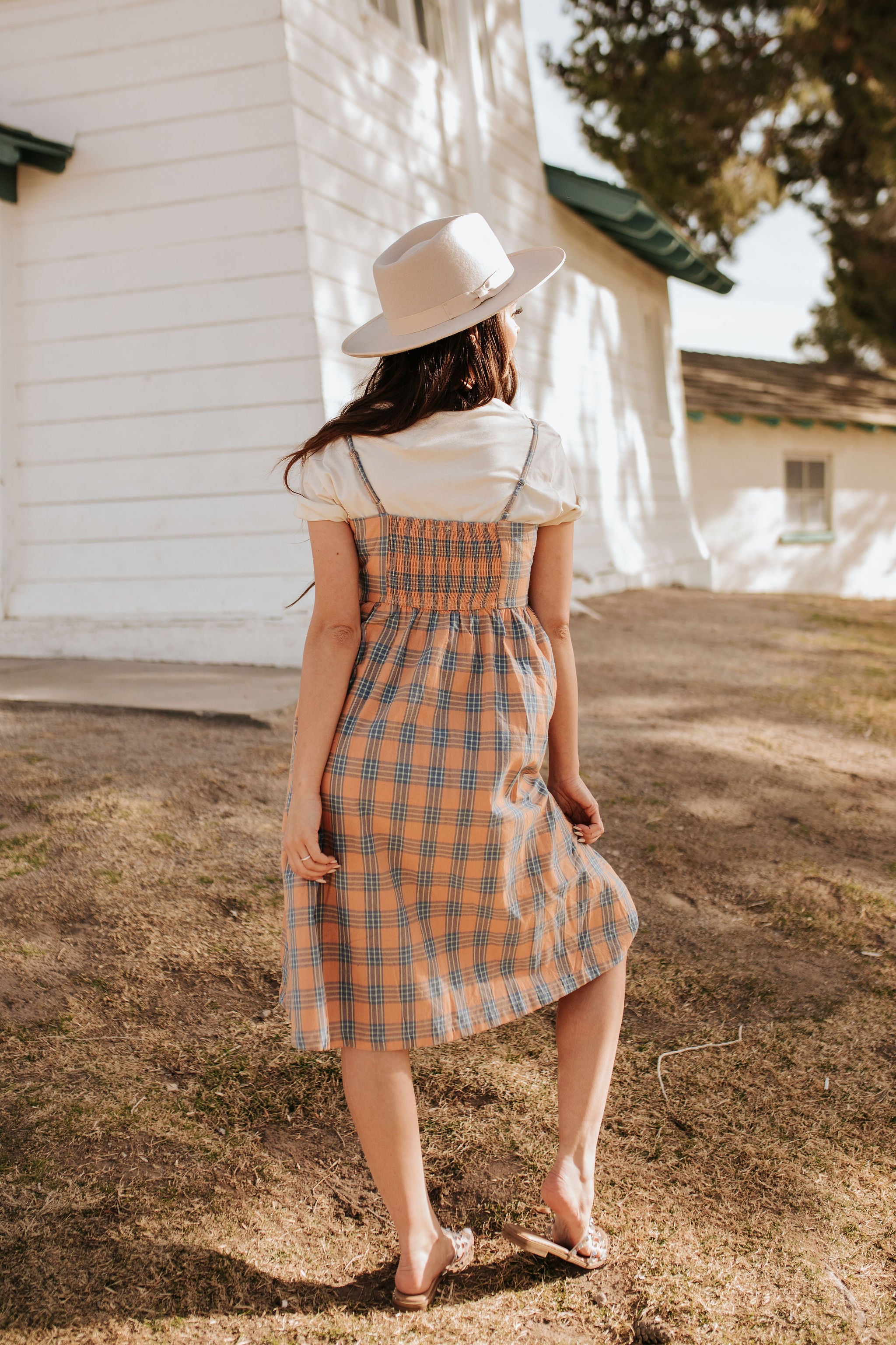 Aerie smocked best sale button down dress