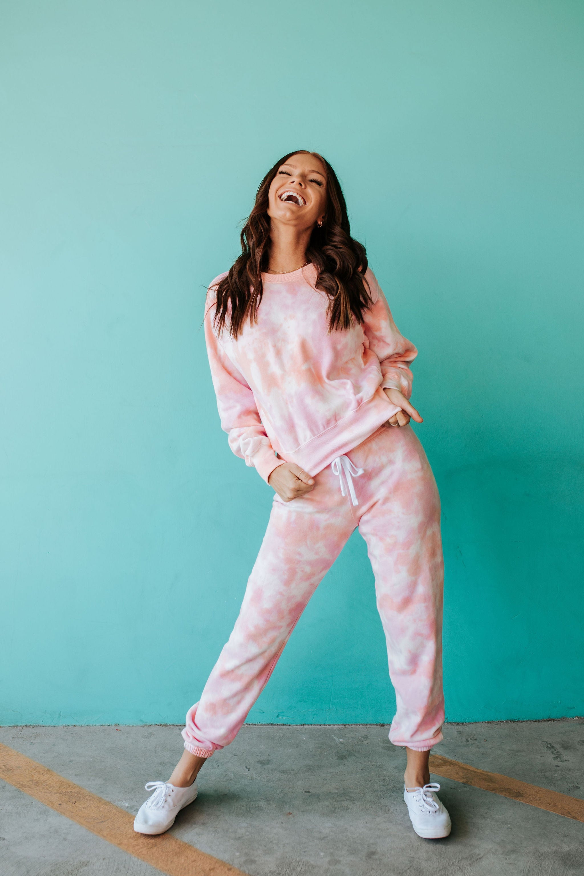 THE SUNSET LOVER TIE DYE JOGGER Pink Desert