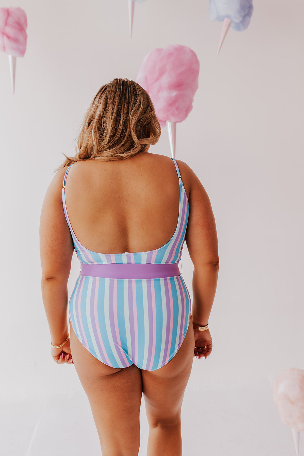 GIRLS BUTTON FRONT ONE PIECE IN COTTON CANDY PINK BY SARAH TRIPP X