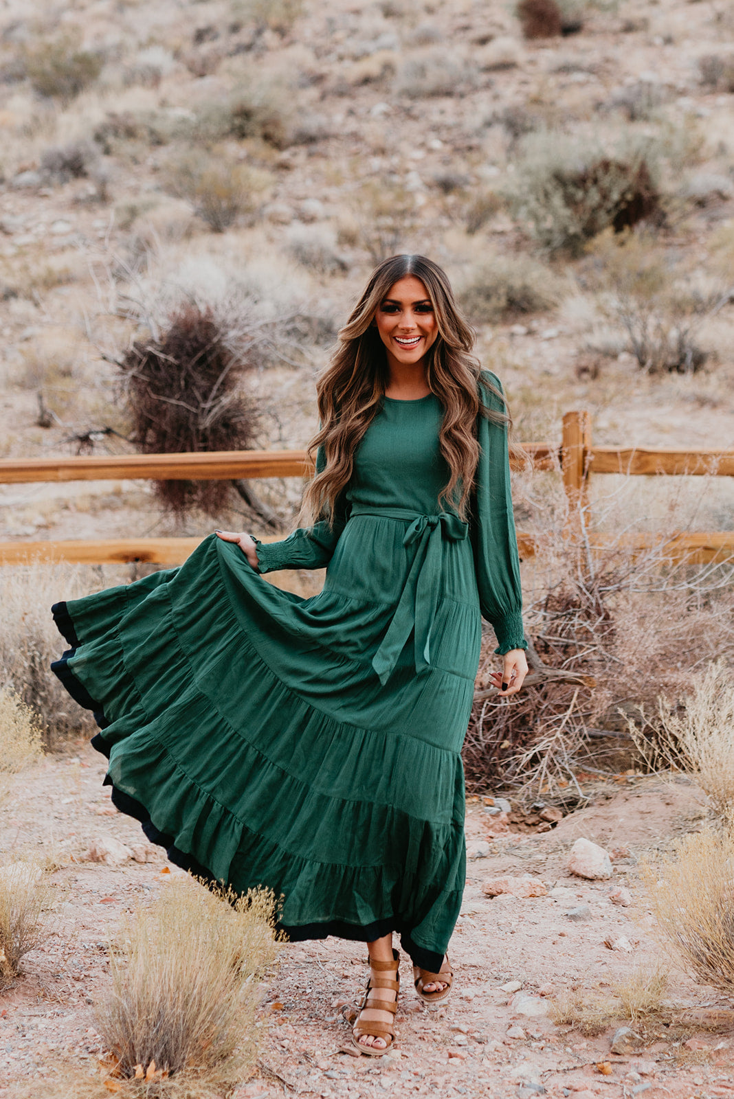 Forest green maxi sale