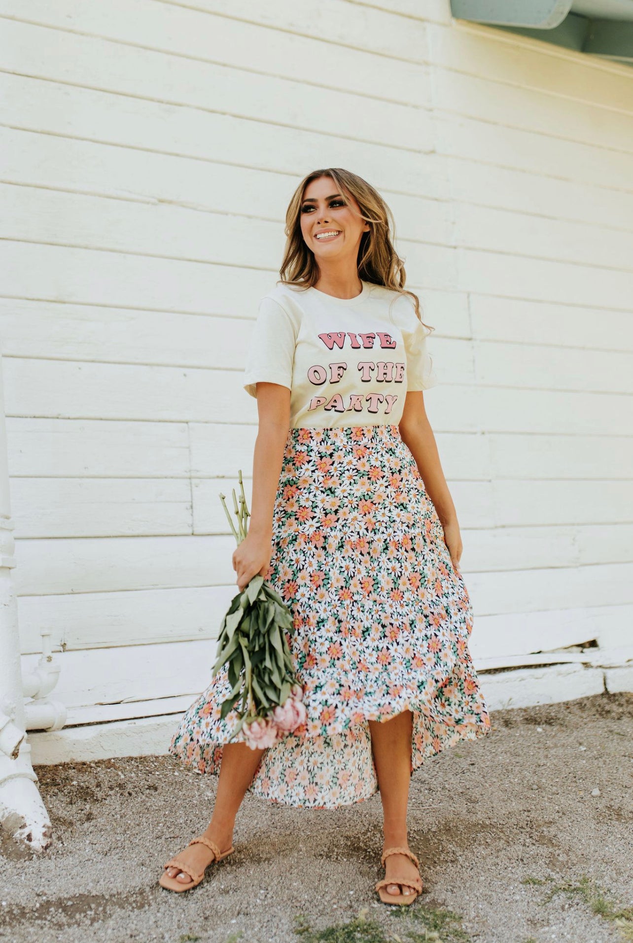 THE BARBADOS FLORAL MIDI SKIRT IN BLACK