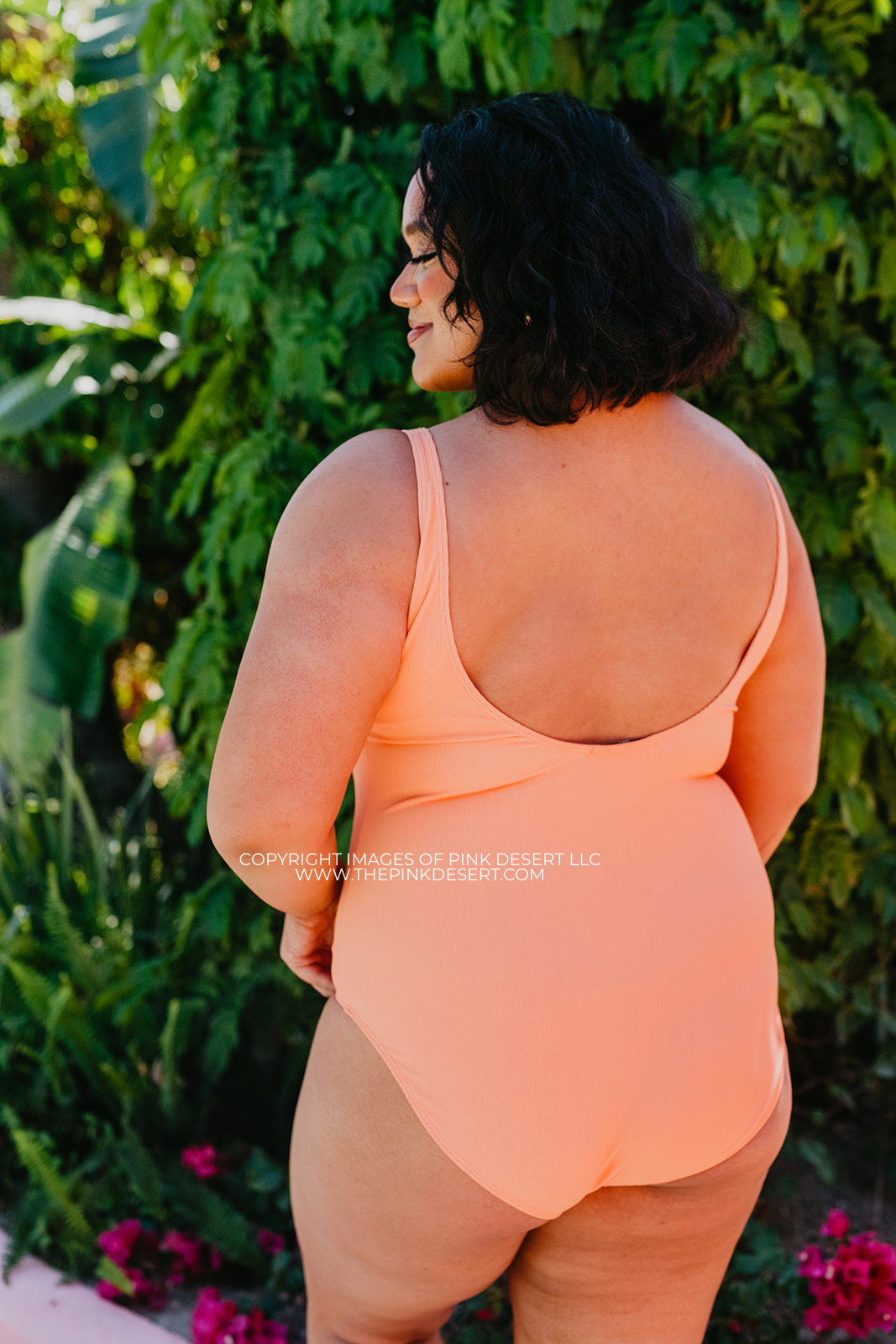 BUTTON FRONT ONE PIECE IN RIBBED ORANGE DREAMSICLE BY SASSY RED LIPSTI –  Pink Desert